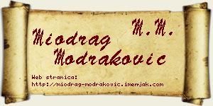 Miodrag Modraković vizit kartica
